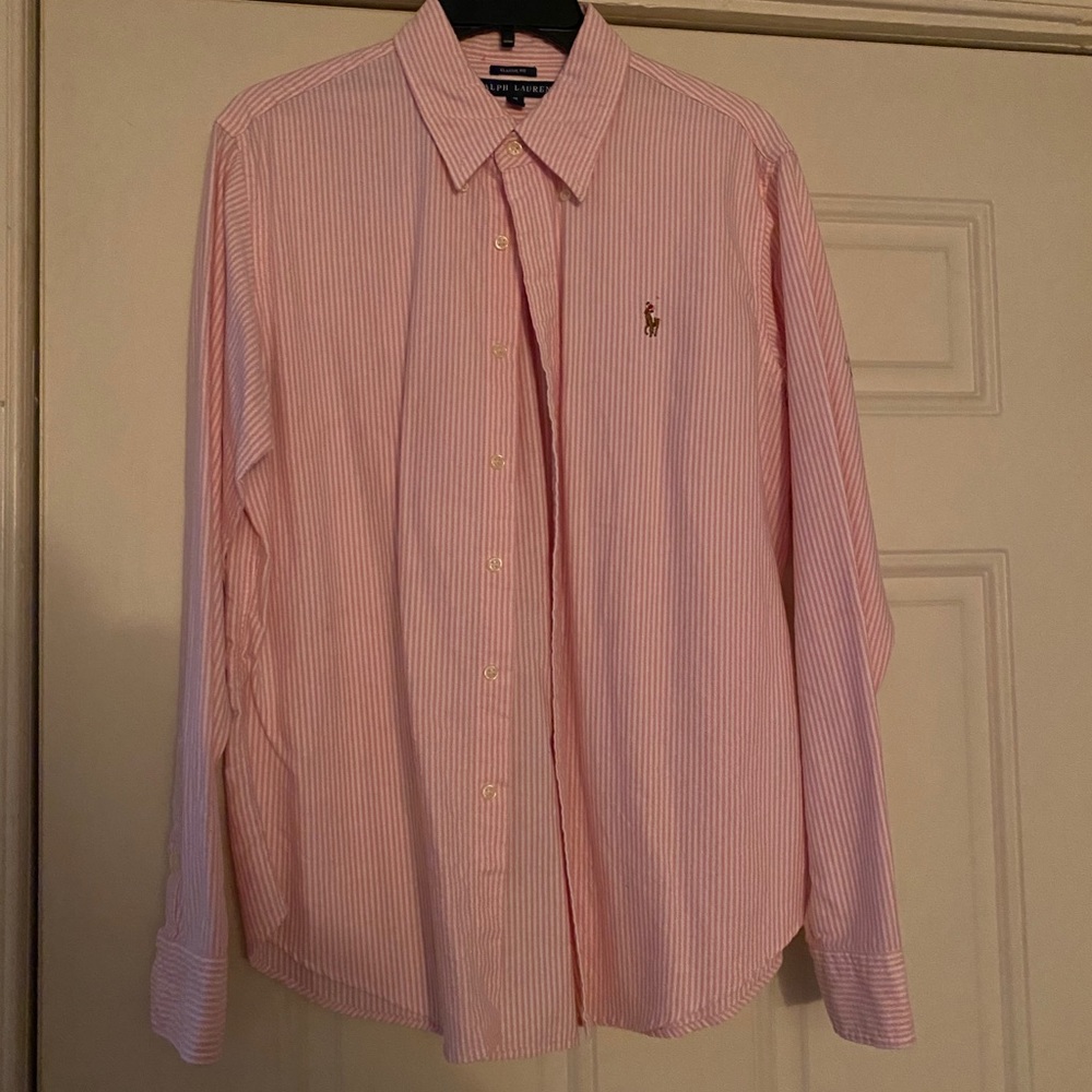 Baby pink button down